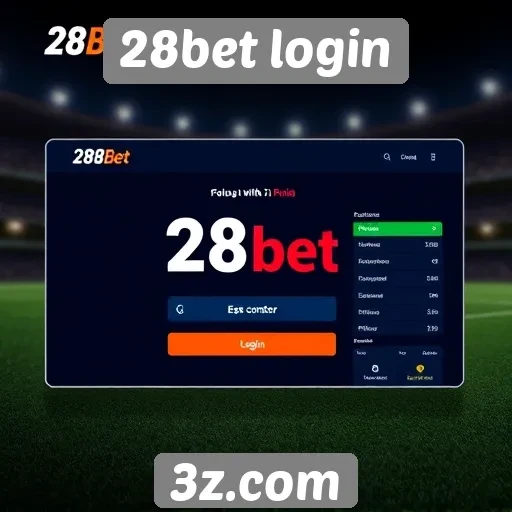 Interface do 28bet login proporciona facilidade de uso